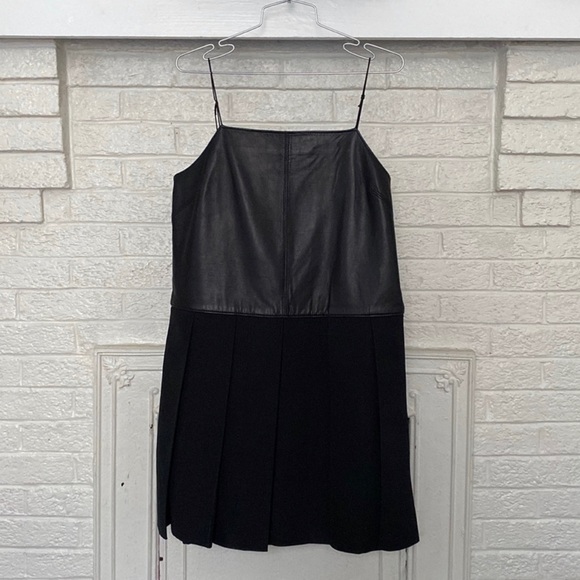 Rag & Bone leather and pleated dress - Picture 2 of 6